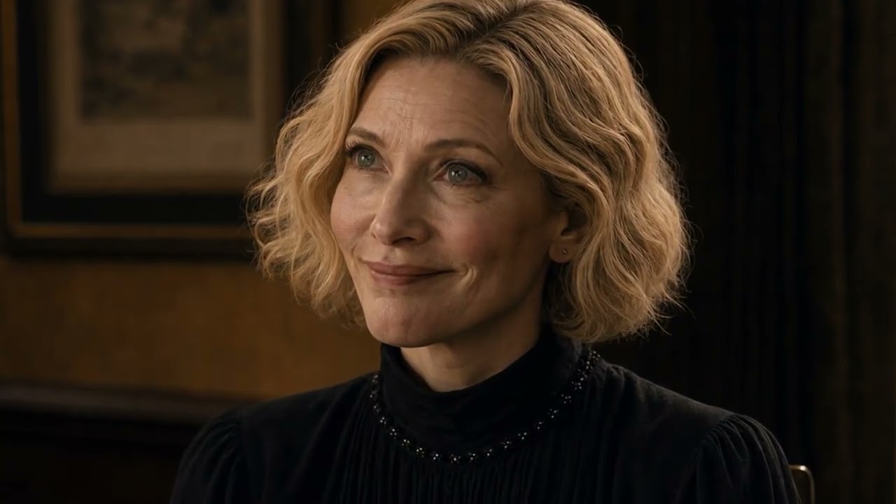 A woman in a dimly lit period room in The Little Fellow in the Attic